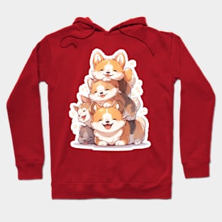 Stack of Corgis Hoodie